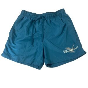 Budweiser Teal and White Mesh Shorts Men’s Size Small (28”-30”) EUC